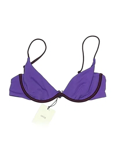 Pre-owned Onia Swimsuit Top Purple Swimwear