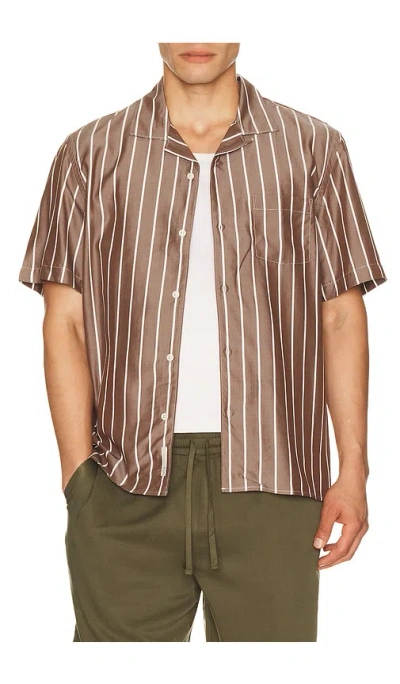 Onia Tencel Convertible Vacation Shirt In Black
