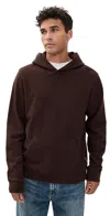 Onia Terry Pullover Hoodie Dark Java In Brown