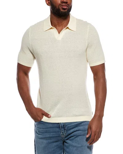 Onia Textured Johnny Collar Polo Shirt In Neutral