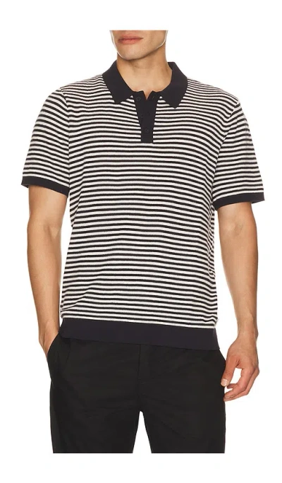Onia Textured Knit Polo In Multi