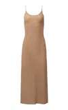 Onia Textured Linen Sweater Maxi Dress In Tan