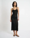 Onia Textured Linen Sweater Scoop Maxi Dress In Black