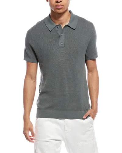 Onia Textured Polo Shirt In Green