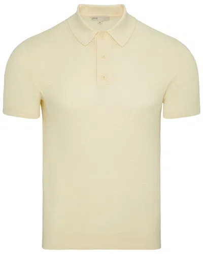 Onia Textured Polo Shirt In Yellow