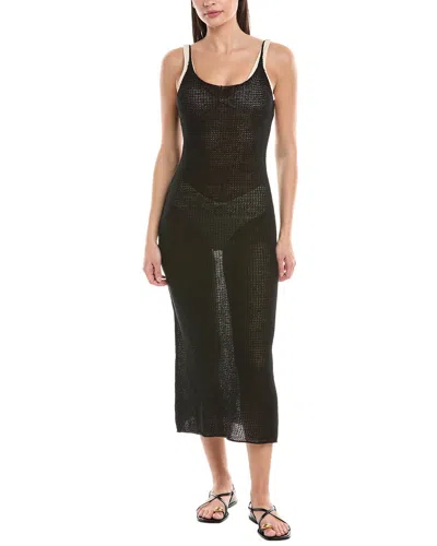 Onia Textured Sweater Scoop Linen Maxi Dress