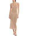 Shop Onia Textured Sweater Scoop Linen Maxi Dress