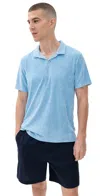 Onia Oversized Towel Terry Polo Shirt In Blue