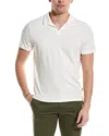 Onia Towel Terry Johnny Collar Polo In White