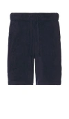 Onia Towel Terry Pull-on Short In 深海军蓝