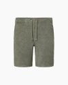 Onia Terry Pull On 7 Shorts In Sage