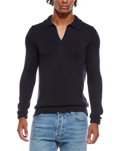 Onia Ultra Soft Johnny Polo Shirt In Black