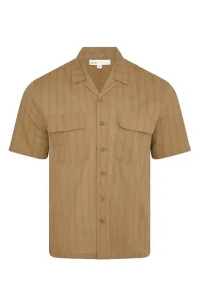 Onia Utility Camp Shirt In Brown