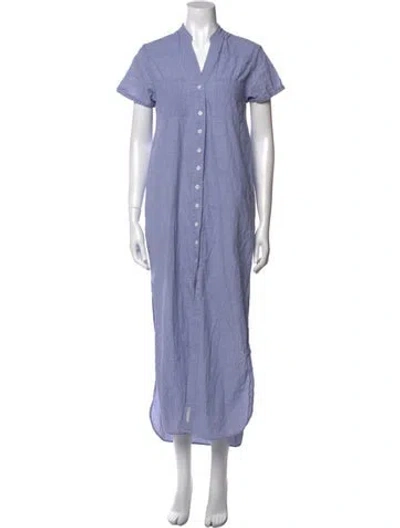 Pre-owned Onia V-neck Long Dress In Purple