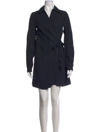 Pre-owned Onia V-neck Mini Dress In Black