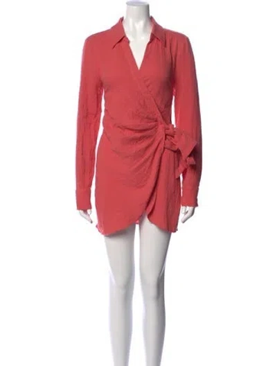 Pre-owned Onia V-neck Mini Dress In Pink
