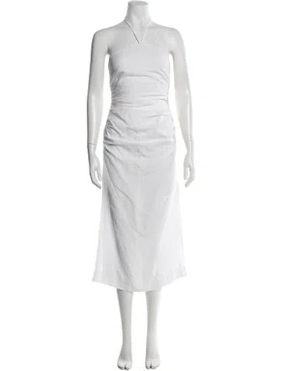 Pre-owned Onia V-neck Mini Dress In White
