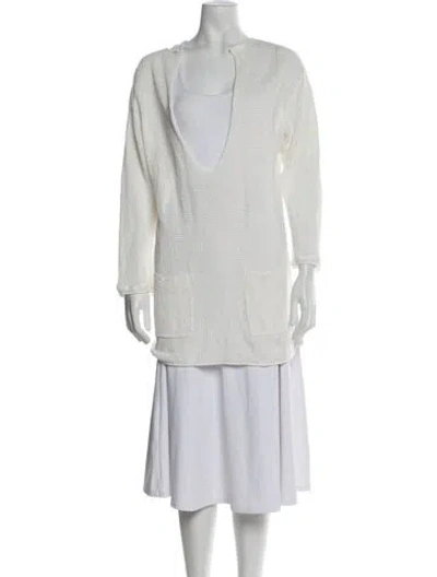 Pre-owned Onia V-neck Sweater In White