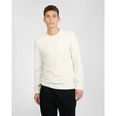 Onia Waffle Crewneck In White
