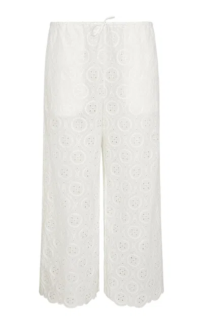 Onia Wide Leg Drawstring Pant In White
