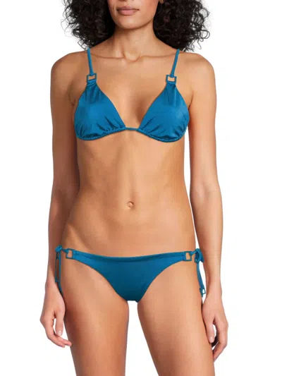 Onia Women's Alexa Ring Hardware Bikini Top In Blue