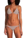 Onia Women's Alexa Striped Triangle Bikini Top