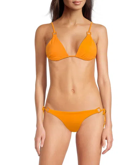 Onia Women's Alexa Triangle Bikini Top In Orange