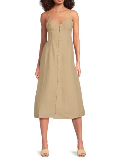 Onia Women's Corset Midi Dress In Beige