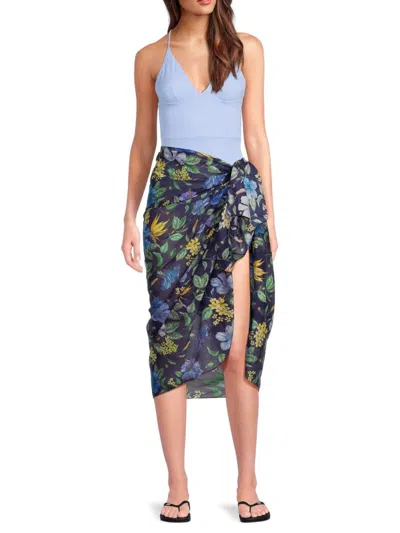 Onia Women's Floral Sarong Cover Up In Deep Blue