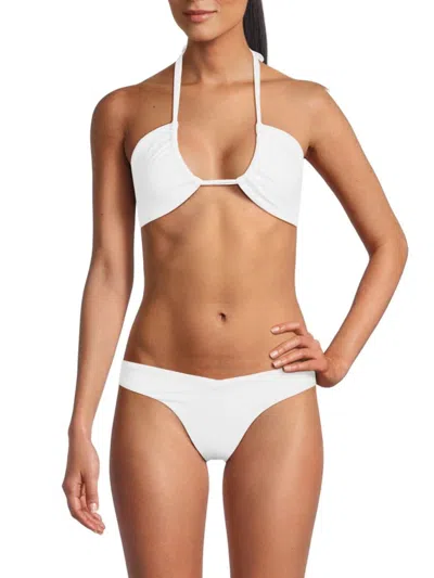 Onia Women's Halter Bikini Top In White