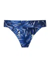 Onia Karina Palm Bikini Bottoms In Deep Ultramarine