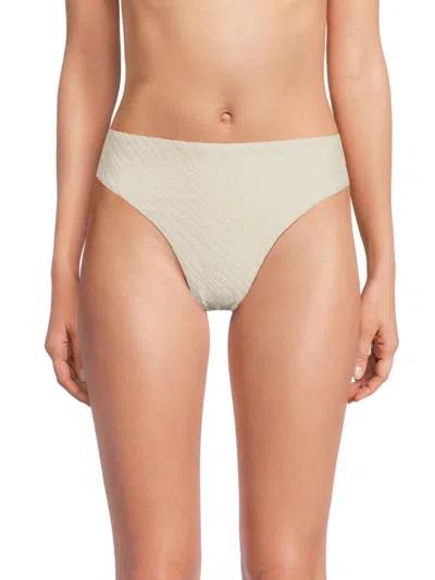 Onia Women's Lana Abstract Textured Bikini Bottom In Birch