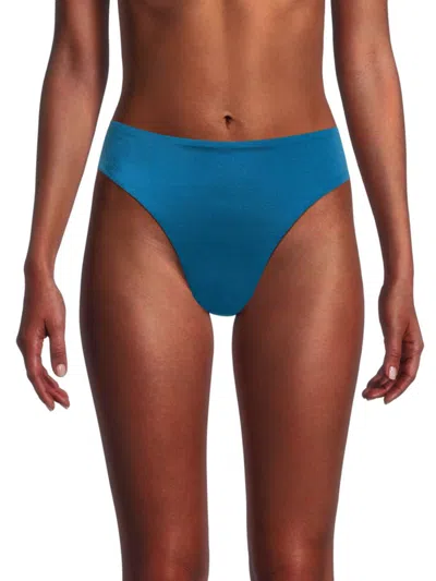 Onia Women's Lana Shimmer Bikini Bottom In Mykonos Blue
