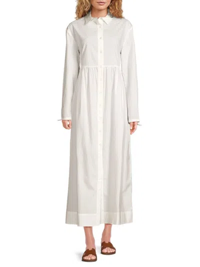 Onia Women's Maxi A Line Shirt Dress In White