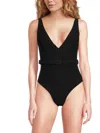 Onia Women's Michelle Belted One-piece Swimsuit In Black