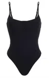 Onia Women's Ribbed Jersey Bodysuit In Black In Blue