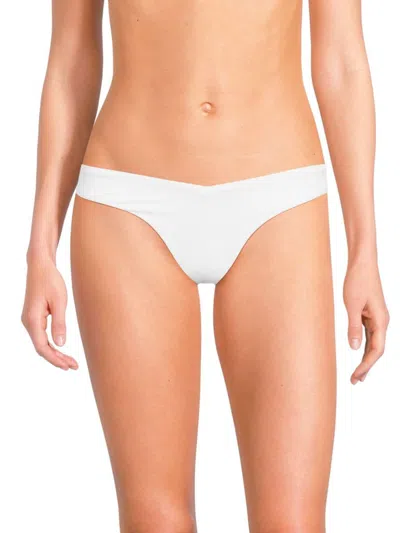 Onia Women's Solid Bikini Bottom In White