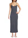 Onia Linen Jersey Scoop Maxi Dress In Deep Navy
