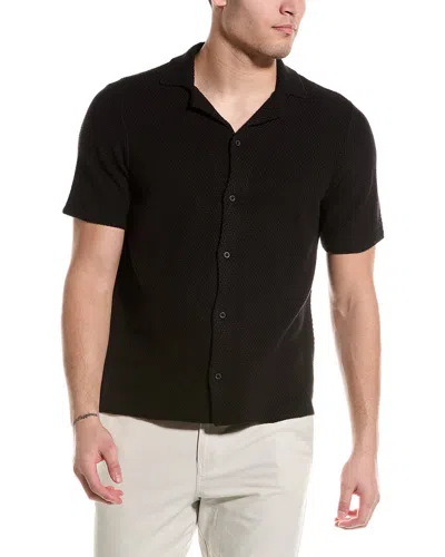 Onia Men's Cotton Textured Camp Shirt In Black