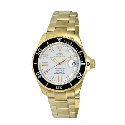 Oniss Automatic White Dial Men's Watch On5588-88-gwtbk In Gold