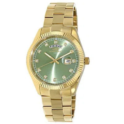 Oniss Men's Admiral Green Dial Watch In Gold