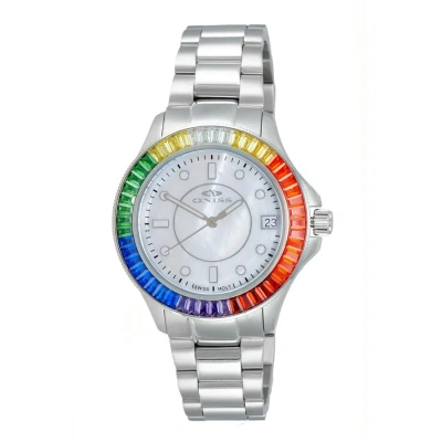 Oniss On7323 Whitedial Ladies Watch Onj7323-060wt-rdsc In Multi