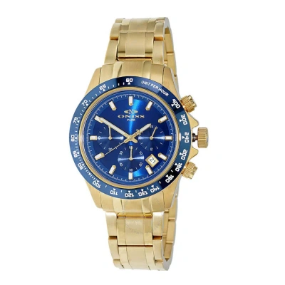 Oniss Onz6612 Chronograph Tachymeter Blue Dial Men's Watch On6612-mgbu