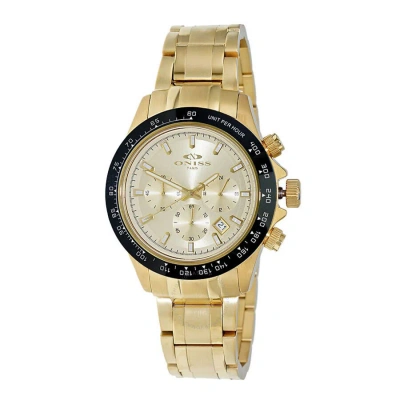 Oniss Onz6612 Chronograph Tachymeter Gold-tone Dial Men's Watch On6612-mgg