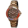 Oniss Women's Crown Ii Brown Dial Watch In Gold