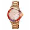 Oniss Women's Crown Ii Salmon Dial Watch In Gold