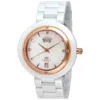 Oniss Women's Luxur White Dial Watch In White
