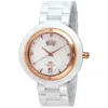 Oniss Women's Luxur White Dial Watch In White