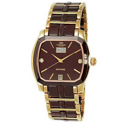 Oniss Women's Sappir Ceramic Brown Dial Watch