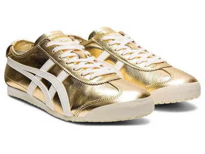 Pre-owned Onitsuka Tiger Authentic  Mexico 66 Gold White Sneakers 1183b566 201 Ship Fedex